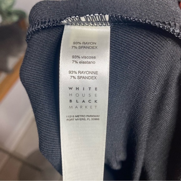 White House Black Market Women Black Cold Shoulder Dress - Picture 5 of 5